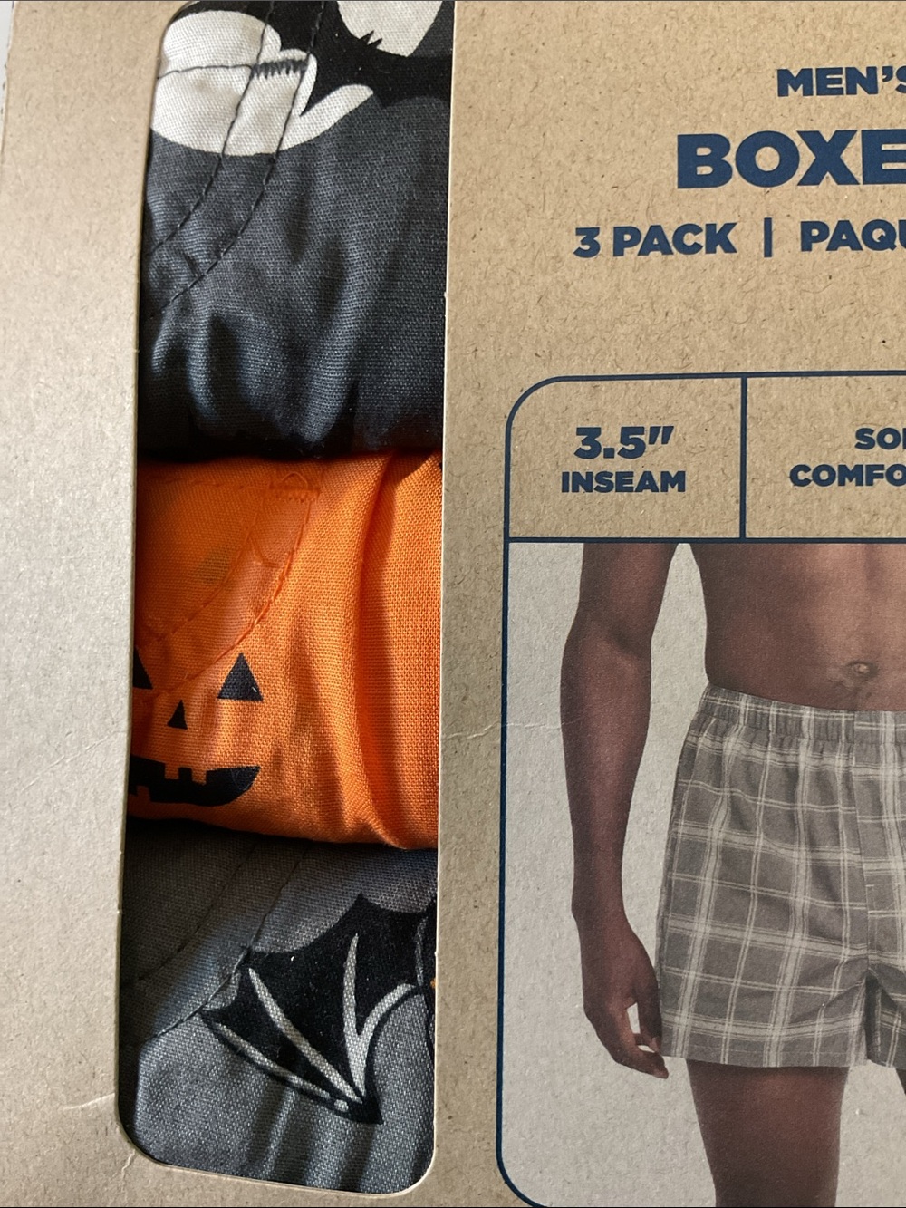 Old Navy Men’s Halloween Boxers 3 Pack, Black/Orange/Gray, S, NIB - Picture 5 of 5